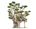 Isolated big tree on White Background Royalty Free Stock Photo