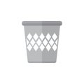 Isolated Bin Flat Icon. Trashcan Vector Element Can Be Used For Trashcan, Bin, Basket Design Concept.