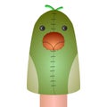 Isolated bird puppet