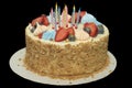 Isolated birhtday cake Royalty Free Stock Photo