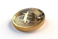 Isolated Bitcoin Cryptocurrency Coin Transparent Background, AI