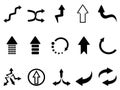 Black arrow icons set Royalty Free Stock Photo