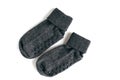 Isolated black baby anti-slip socks on a white Royalty Free Stock Photo