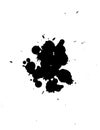 Isolated black blot on a white background