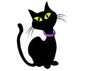 Isolated Black Cat Clip Art