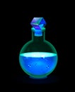 Glow magic bottle with snow potion