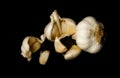 Isolated tasty garlics