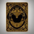 Gothic plaque with intricate gold motif AI
