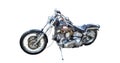 Isolated black Harley Davidson on a white background