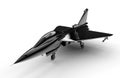 Isolated black jet fighter Royalty Free Stock Photo