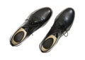 Isolated black leather shoes Royalty Free Stock Photo