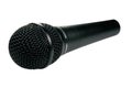 Isolated black microphone Royalty Free Stock Photo