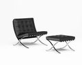 Isolated black modern design chair