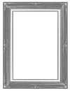 Isolated black picture frame on white background Royalty Free Stock Photo