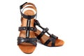 Isolated black sandals