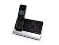 Isolated Black and Silver Cordless Phone