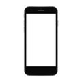 Isolated black smartphone one white background, vector template illustration. Royalty Free Stock Photo