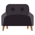 Isolated black sofa Royalty Free Stock Photo