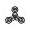 Isolated black spinner icon.