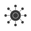 Isolated black spinner icon.