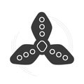 Isolated black spinner icon.