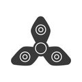 Isolated black spinner icon.