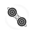 Isolated black spinner icon.