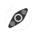 Isolated black spinner icon.