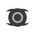 Isolated black spinner icon.
