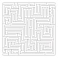 Isolated black square maze labyrinth