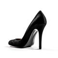 Isolated Black Suede Shoes for Women on White Background. Generative AI