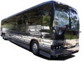 Isolated Black Tour Charter Bus. Royalty Free Stock Photo