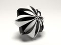 Isolated black white abstract object