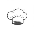 Isolated Black and White Chef Hat Culinary Symbol on White Background Royalty Free Stock Photo