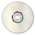 Isolated Blank DVD or CD Royalty Free Stock Photo