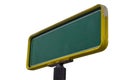 Isolated blank green street sign