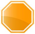 Isolated Blank Orange Sign