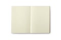 Isolated blank page Creamish color notebook