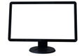 Isolated blank wide screen computer monitor Royalty Free Stock Photo