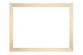 Isolated blank wood frame on white background Royalty Free Stock Photo