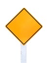 Isolated Blank Yellow Sign Royalty Free Stock Photo