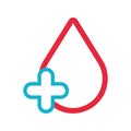 Isolated blood drop medical icon Vector