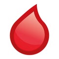 Isolated blood drop