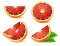 Isolated blood oranges Royalty Free Stock Photo