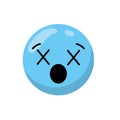 Isolated blue emoticon design