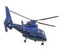 Isolated Blue Helicopter Royalty Free Stock Photo