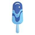 Isolated blue monochromed popsicle icon Vector Royalty Free Stock Photo