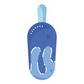 Isolated blue monochromed popsicle icon Vector Royalty Free Stock Photo
