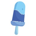 Isolated blue monochromed popsicle icon Vector Royalty Free Stock Photo
