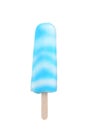 Isolated blue raspberry and vanilla popsicle Royalty Free Stock Photo